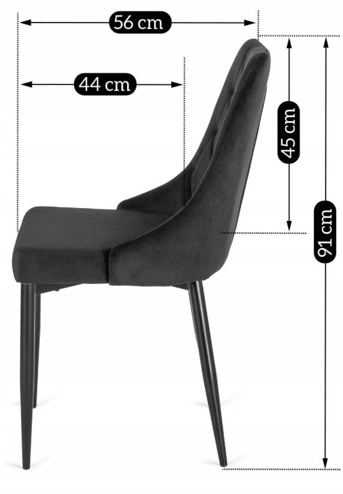 Fotelis Mebel Elite Kėdė CORK, juoda, veliūras