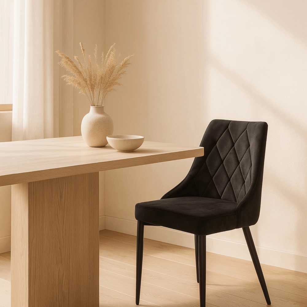 Fotelis Mebel Elite Kėdė CORK, juoda, veliūras