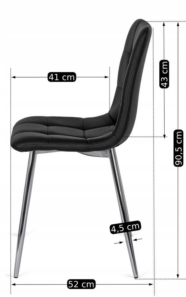 Fotelis Mebel Elite Kėdė ENZO, juoda, eko oda