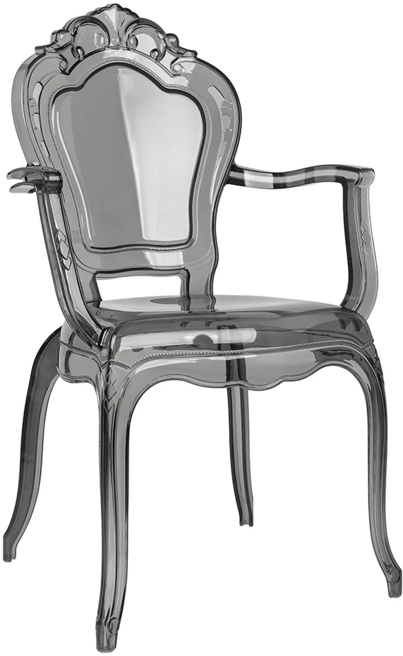 Kėdė KING ARM, dūmų sp., plastikinė