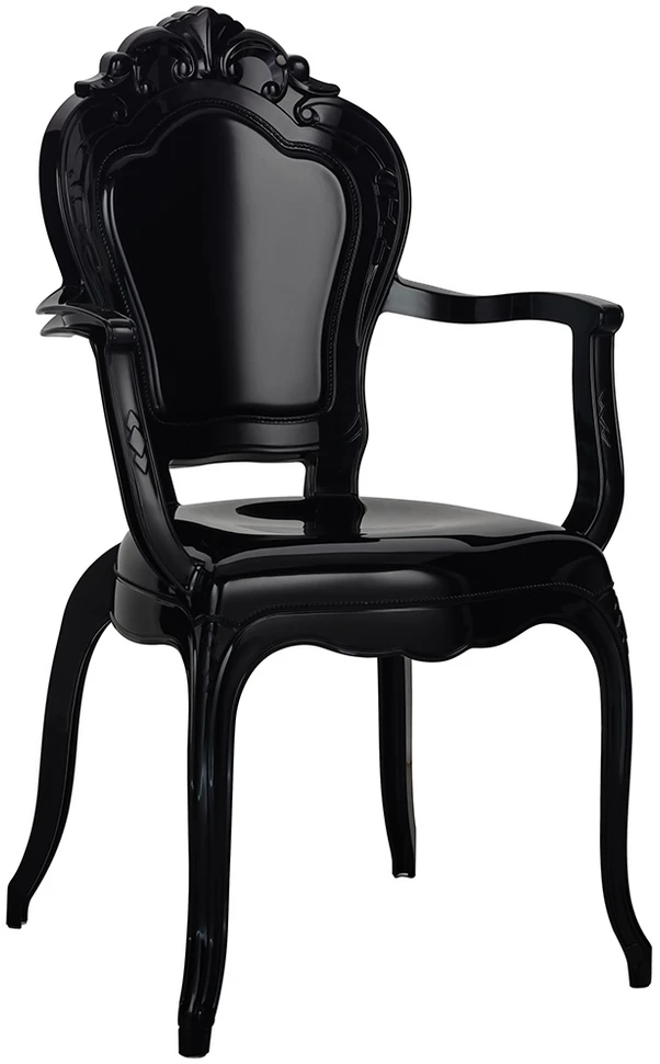 Kėdė KING ARM, juoda, plastikinė
