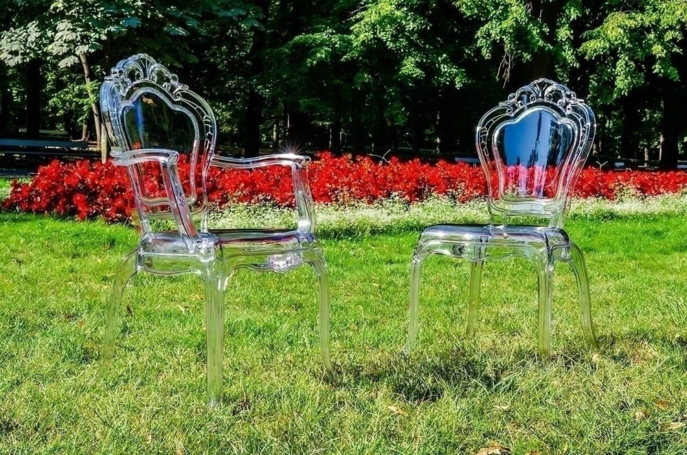 Kėdė KING, skaidri, plastikinė