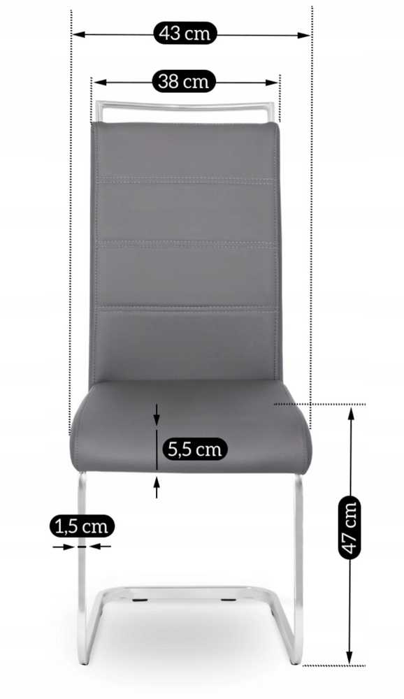 Mebel Elite valgomojo krėslas LOCA pilkos spalvos