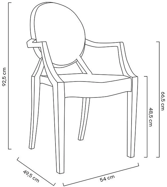 Kėdė LOUIS, juoda, plastikinė