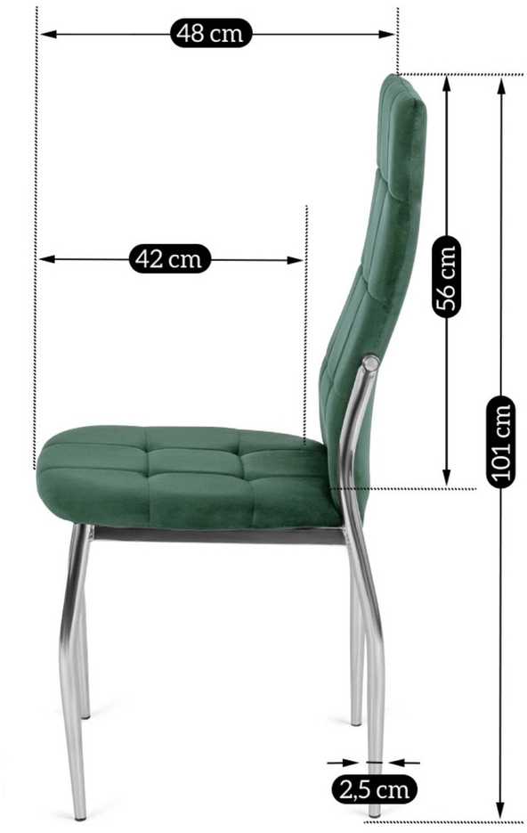 Fotelis Kėdė Mebel Elite MOLLY, veliūrinė, žalia