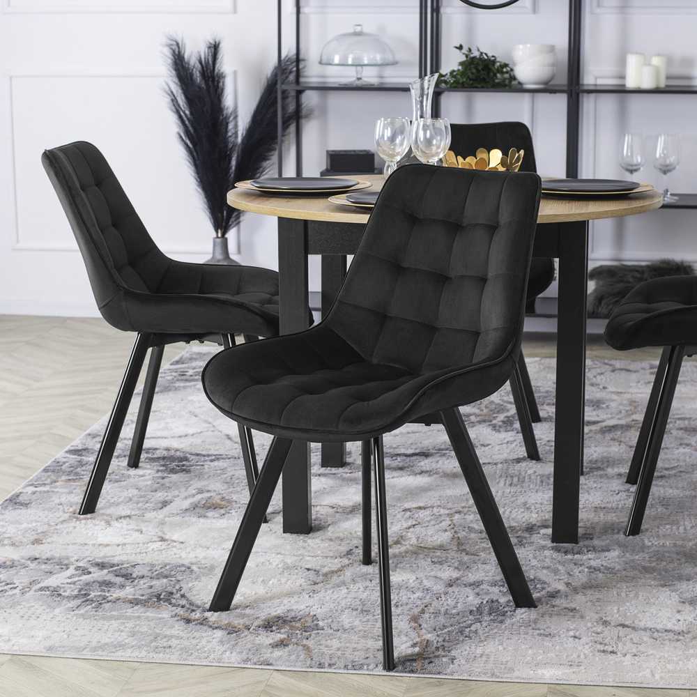 Fotelis Mebel Elite Valgomojo kėdė Rick, juoda