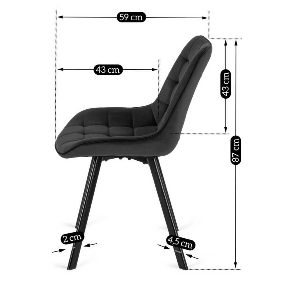 Fotelis Mebel Elite Valgomojo kėdė Rick, juoda