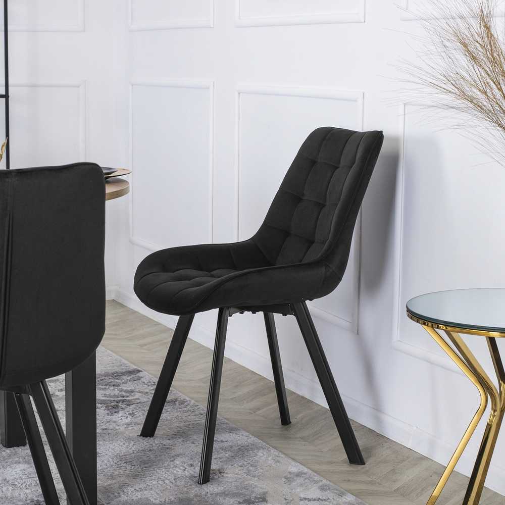 Fotelis Mebel Elite Valgomojo kėdė Rick, juoda