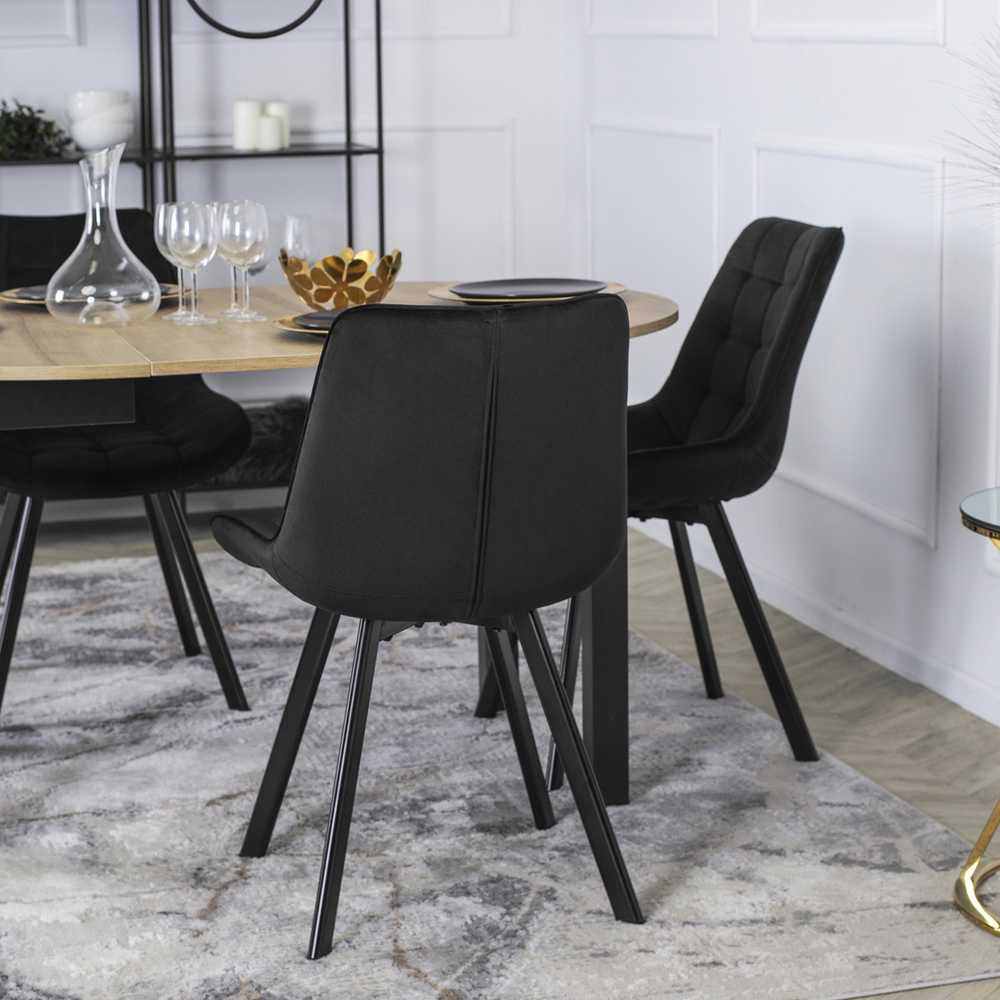 Fotelis Mebel Elite Valgomojo kėdė Rick, juoda