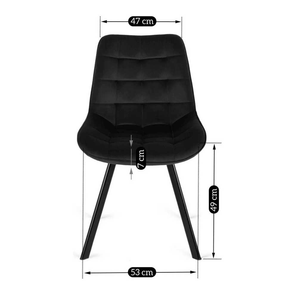 Fotelis Mebel Elite Valgomojo kėdė Rick, juoda