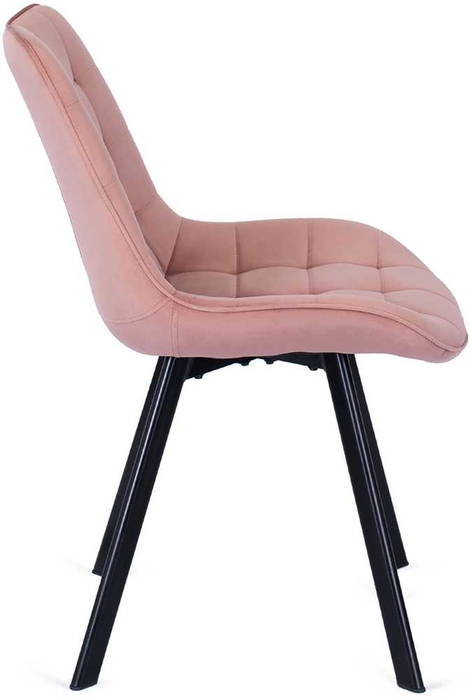 Fotelis Mebel Elite Kėdė RICK, veliūrinė, 53 × 59 × 87 cm, rožinė