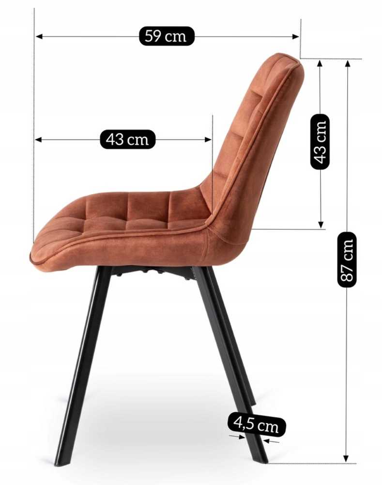 Fotelis Mebel Elite Kėdė RICK, rusva, veliūras