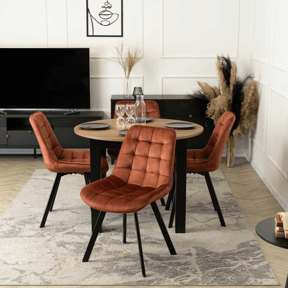 Fotelis Mebel Elite Kėdė RICK, rusva, veliūras