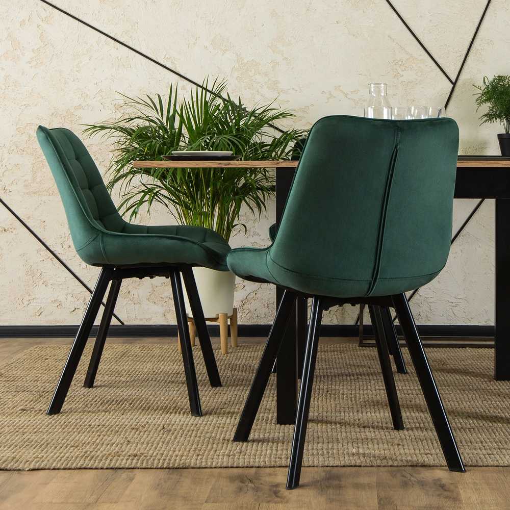 Fotelis Apmušta kėdė Mebel Elite RICK žalia