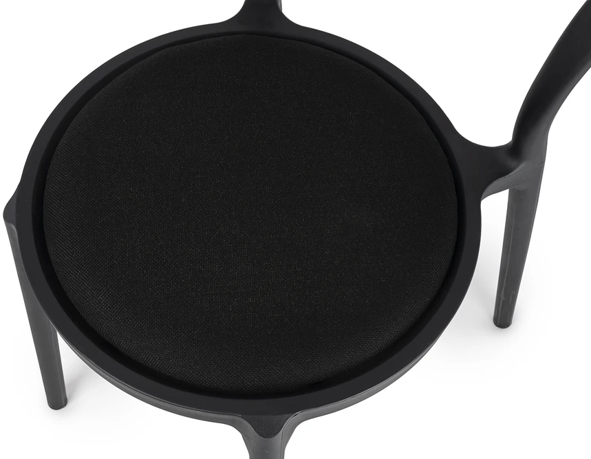 Kėdė SLIM, juoda, plastikinė