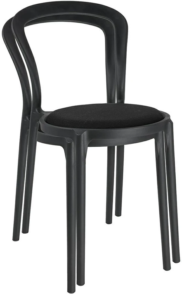 Kėdė SLIM, juoda, plastikinė