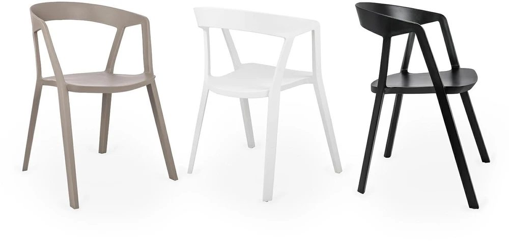 Kėdė VIBIA, juoda, plastikinė