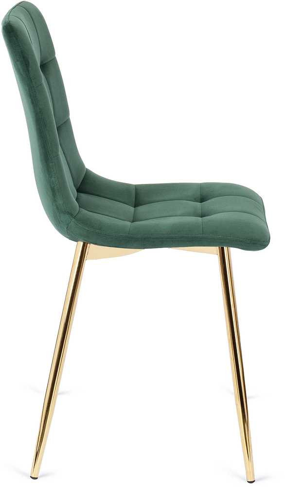 Fotelis Mebel Elite Kėdė YORK, aksominė, žalia, 43 × 52 × 90,5 cm