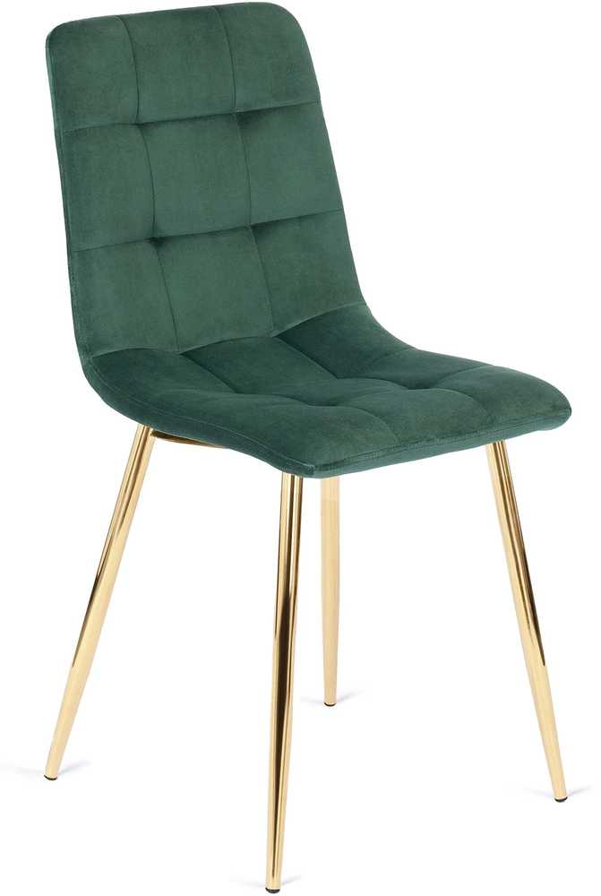 Fotelis Mebel Elite Kėdė YORK, aksominė, žalia, 43 × 52 × 90,5 cm