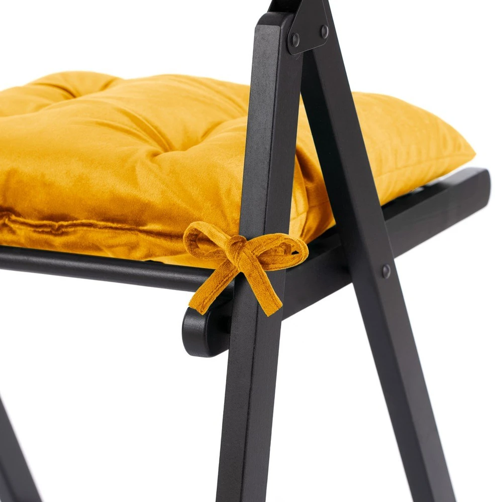 AmeliaHome Kėdės pagalvėlė 40×40 cm garstyčių spalvos AH ALEKSA