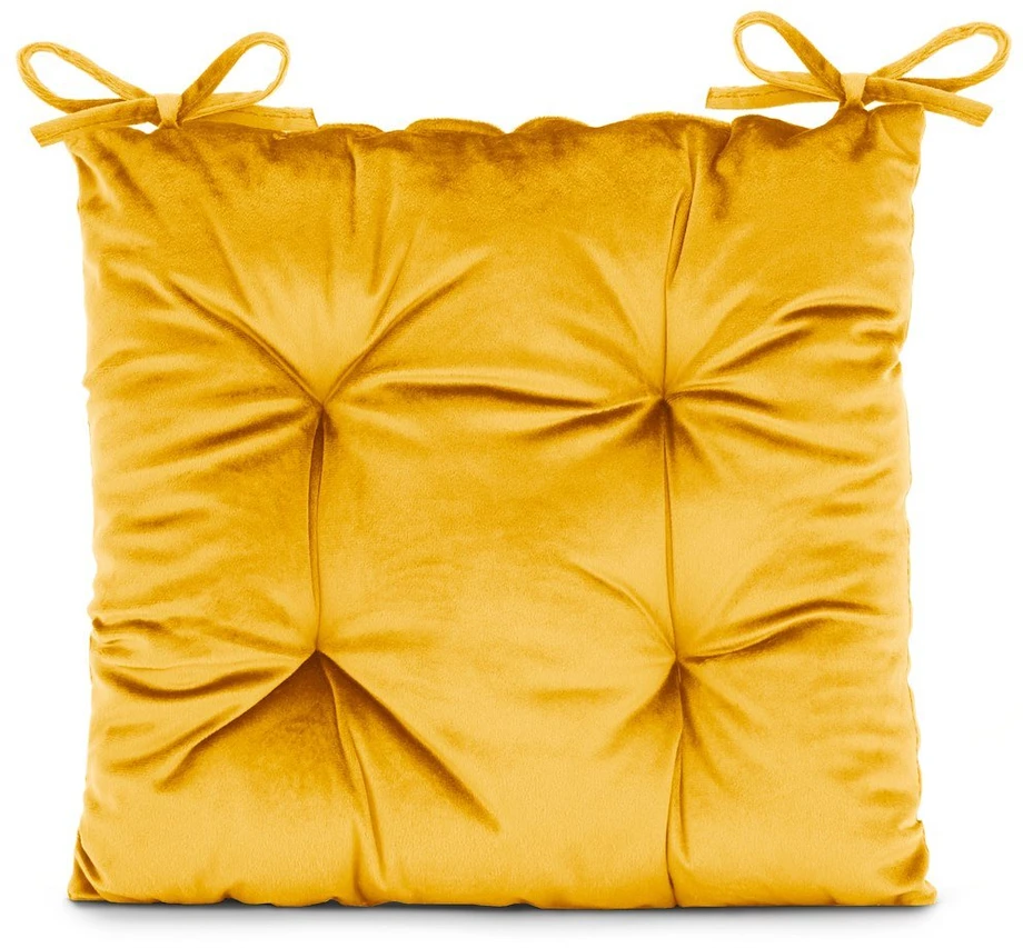 AmeliaHome Kėdės pagalvėlė 40×40 cm garstyčių spalvos AH ALEKSA