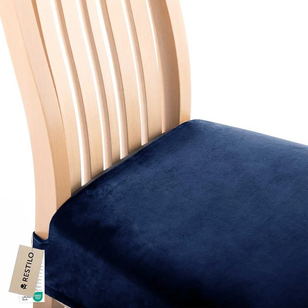 Kėdės sėdynės užvalkalas 40×40+5 cm indigo spalvos