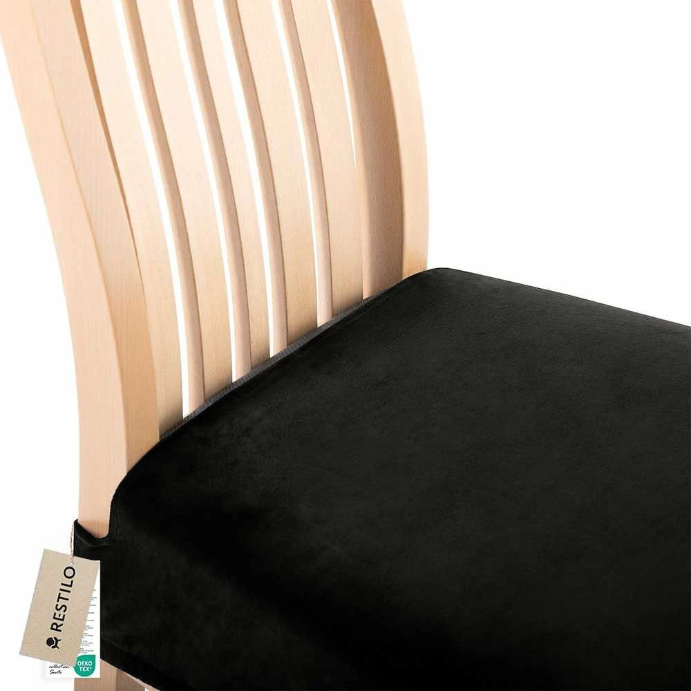 Kėdės sėdynės užvalkalas 40×40+5 cm juodas