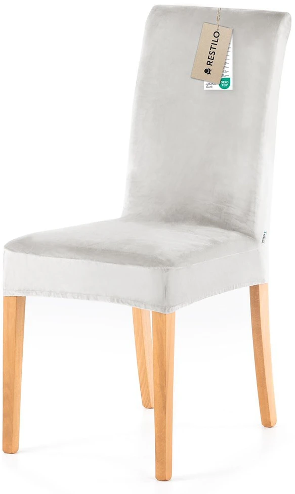 Kėdės užvalkalas Sento AmeliaHome 48 × 48 × 58 + 10 cm, sidabrinis