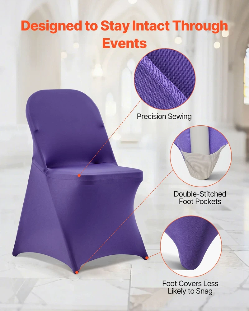 VEVOR 50 violetinės sėdynių užvalkalai