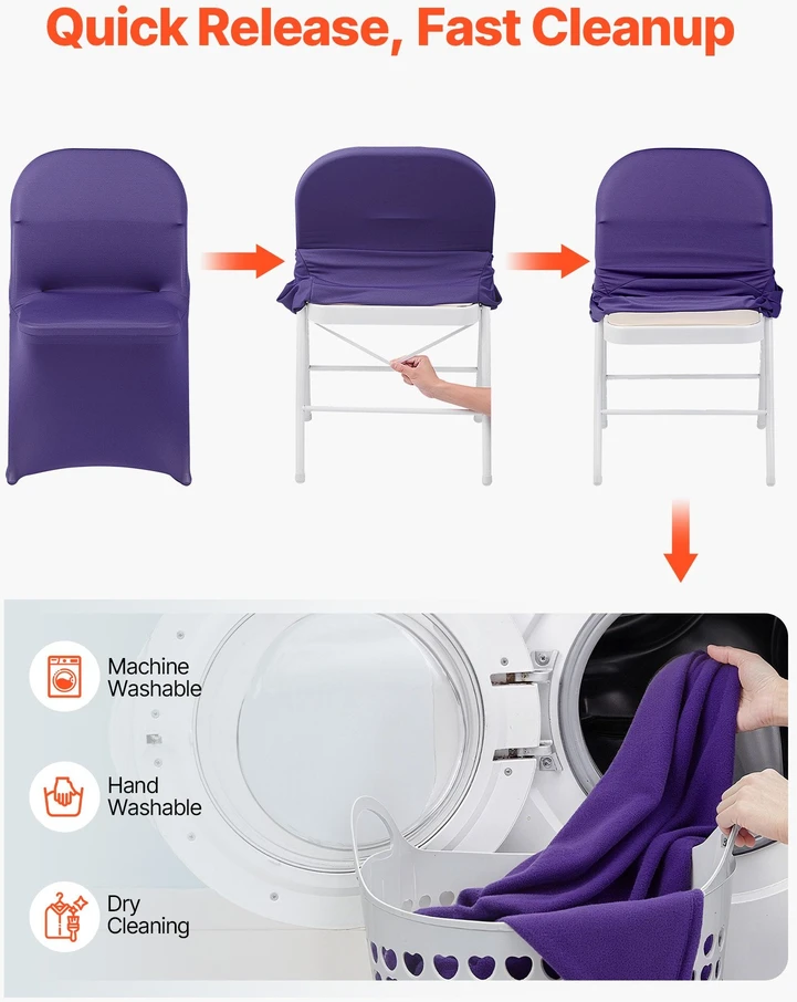 VEVOR 50 violetinės sėdynių užvalkalai