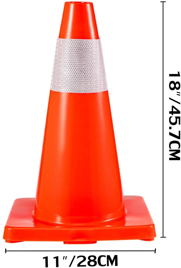 VEVOR 20 vienetų kelių kūgio rinkinys iš PVC