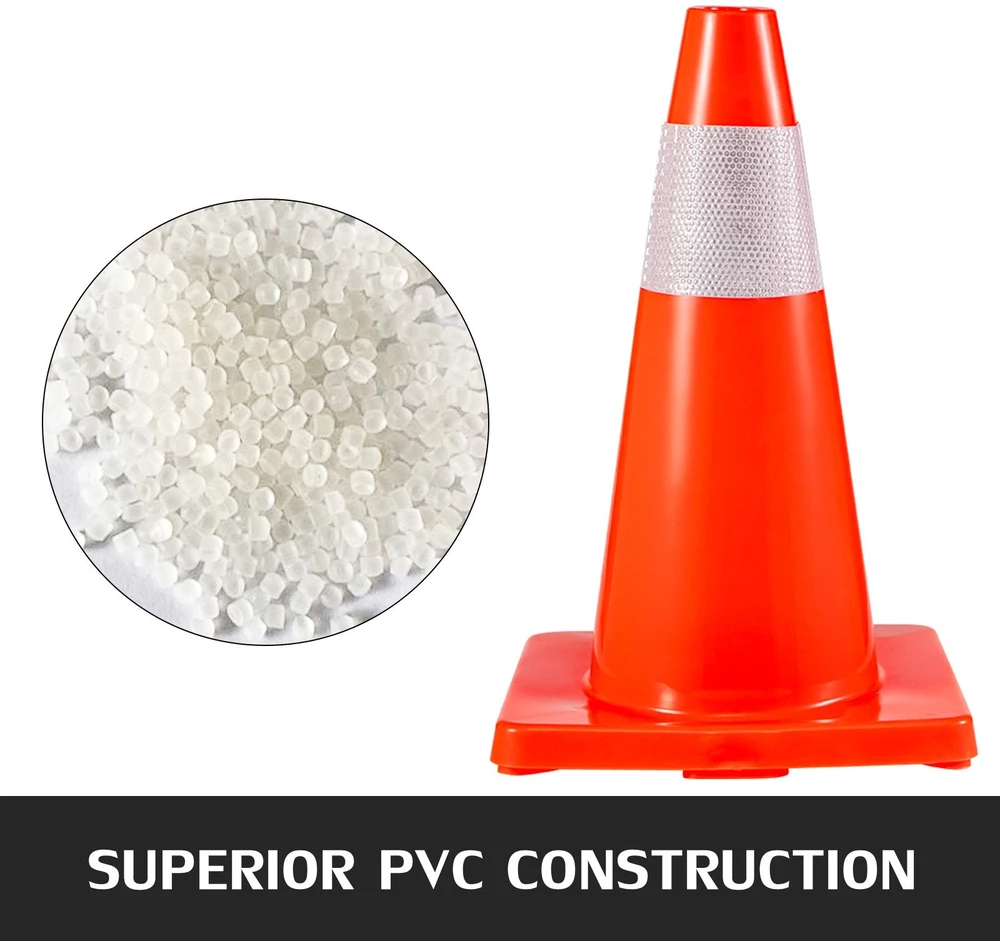VEVOR 20 vienetų kelių kūgio rinkinys iš PVC