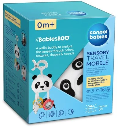CANPOL BABIES sensorinis kelioninis pakabinamas mobilus žaislas, le BabiesBoo, 68/091