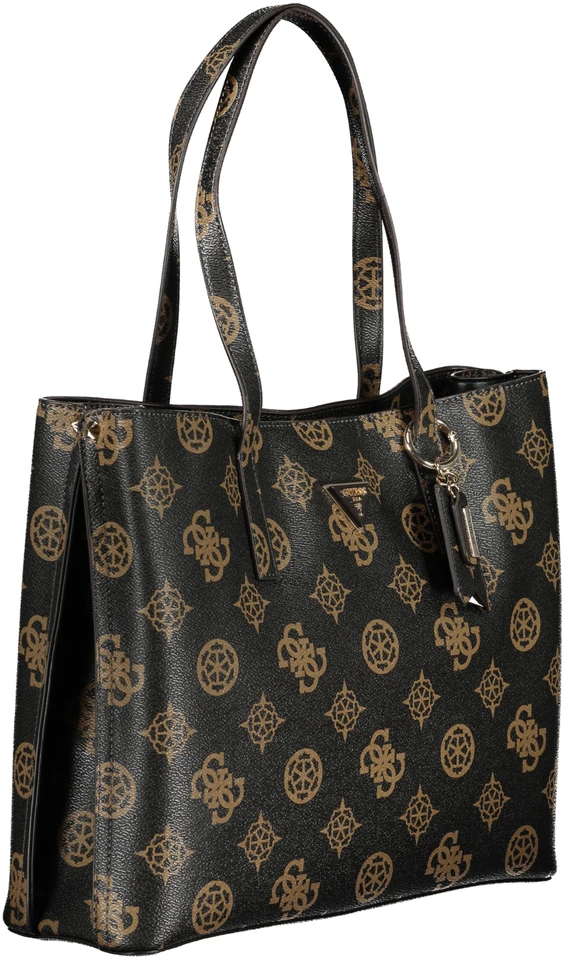 Kelioninis Damska shopperka Guess Meridian su monogramem – ruda