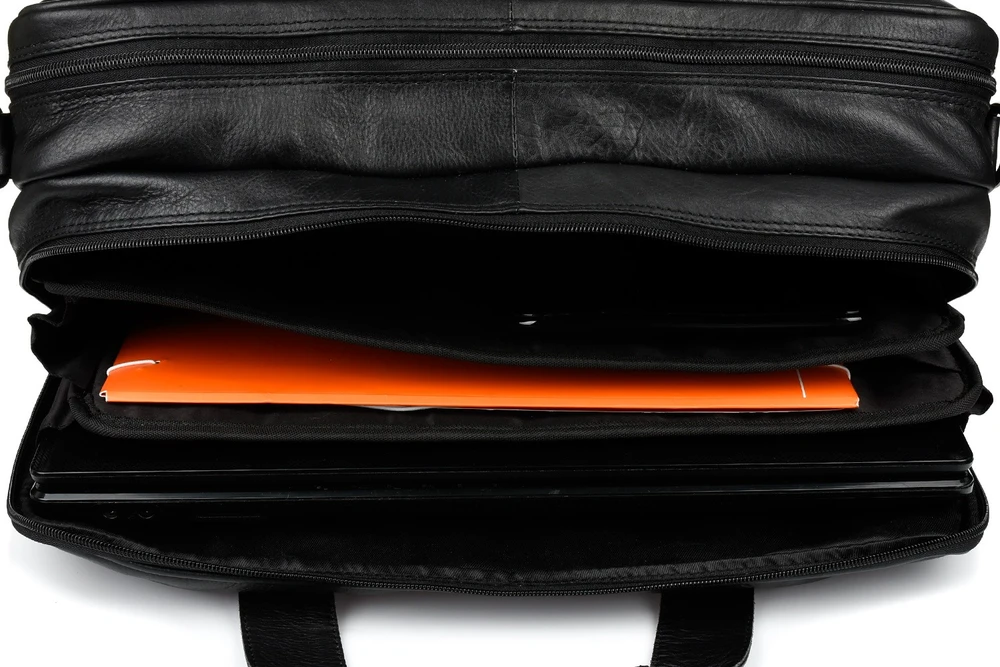 Kelioninis Duża solidna skórzana torba Beltimore na laptopa dokumenty M56
