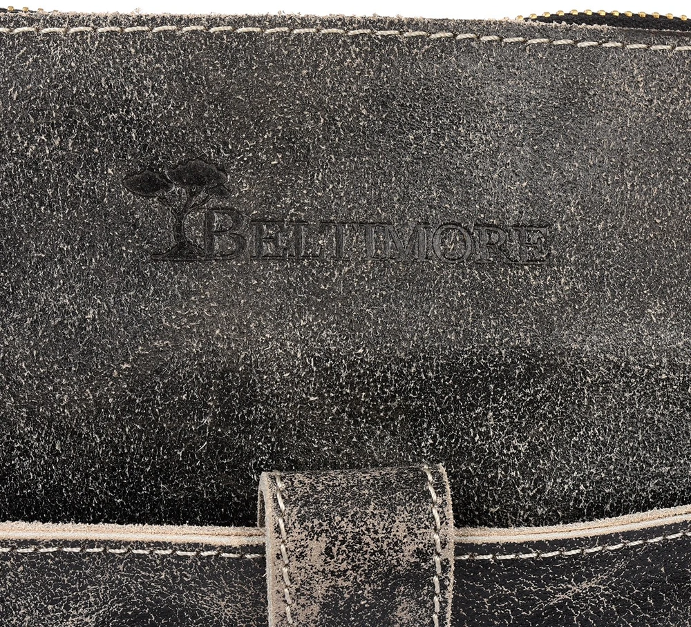 Kelioninis Juoda skórzana torba vyriška na ramię vintage raportówka Beltimore M05