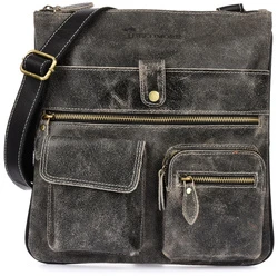 Kelioninis Juoda skórzana torba vyriška na ramię vintage raportówka Beltimore M05