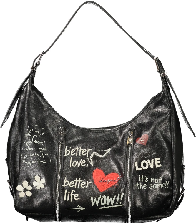 Kelioninis Juoda torebka damska Desigual Wow Heaven Maxi
