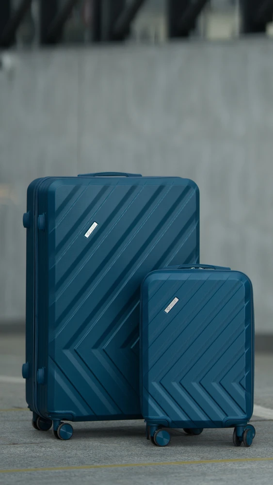 Solier Luggage Kelioninis lagaminas vidutinis M 24 kietas ABS - Solier KYOTO 1071 - Mėlyna