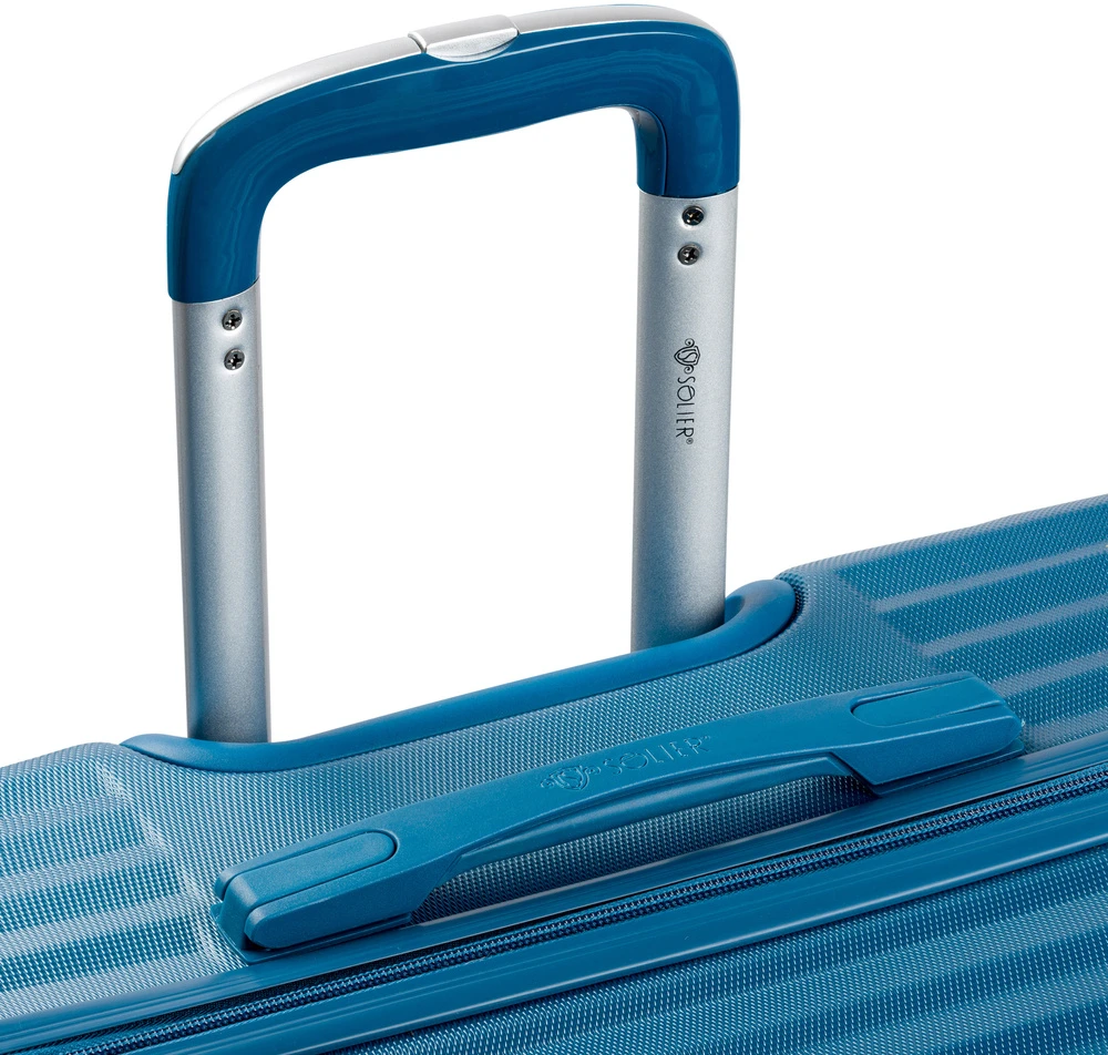 Solier Luggage Kelioninis lagaminas vidutinis M 24 kietas ABS - Solier KYOTO 1071 - Mėlyna