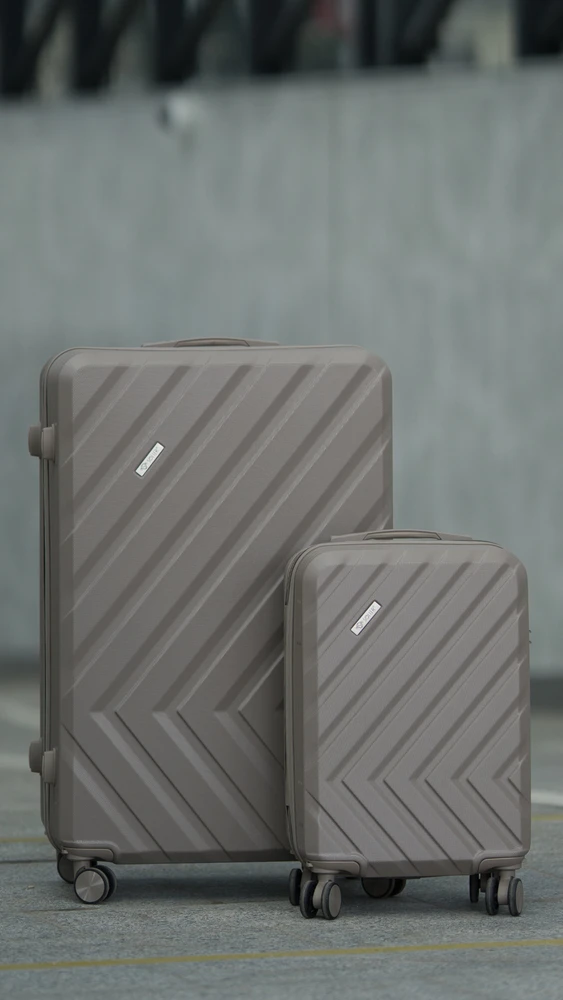 Solier Luggage Kelioninis lagaminas vidutinis M 24 kietas ABS - Solier KYOTO 1071 -Šviesiai pilka