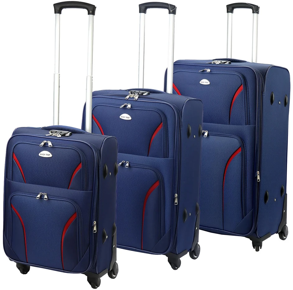Kelioninis Lagaminų rinkinys juodi su ratukais Easy Trip 3 vnt.