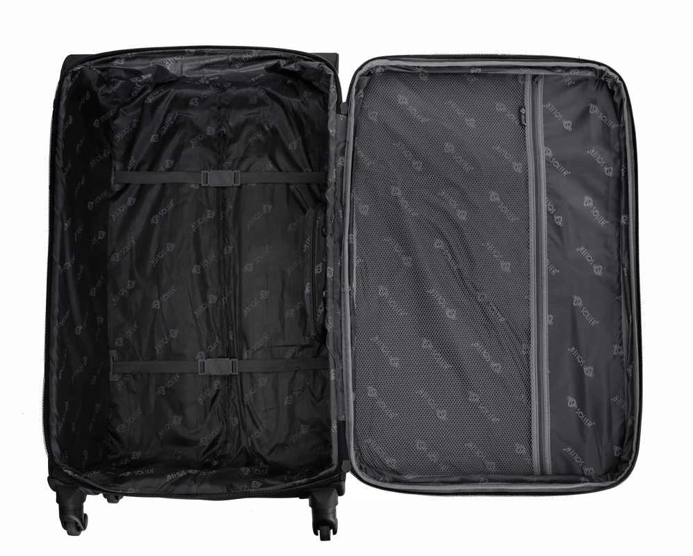Kelioninis Solier Luggage Large soft luggage XL Solier STL1651 juodas-žalias