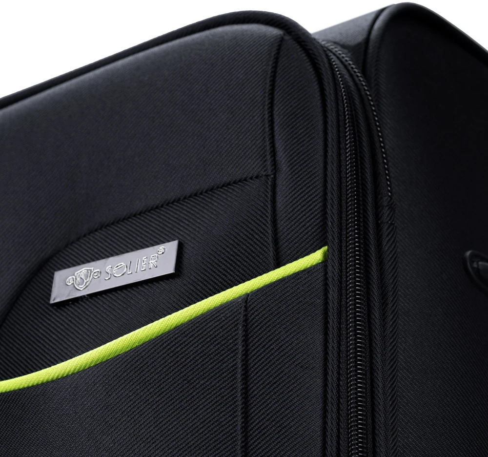 Kelioninis Solier Luggage Large soft luggage XL Solier STL1651 juodas-žalias