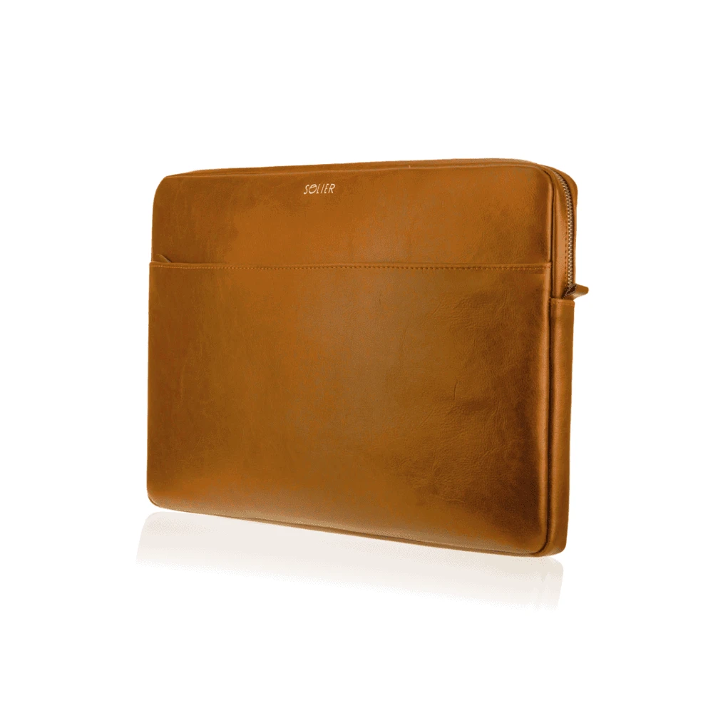Solier Accessories Genuine leather laptop case 13 Solier Camel