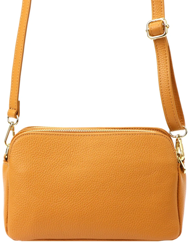 Moteriška odinė crossbody rankinė MiaMore, ruda