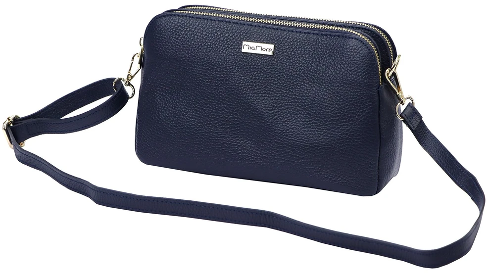 Moteriška odinė crossbody rankinė MiaMore, ruda