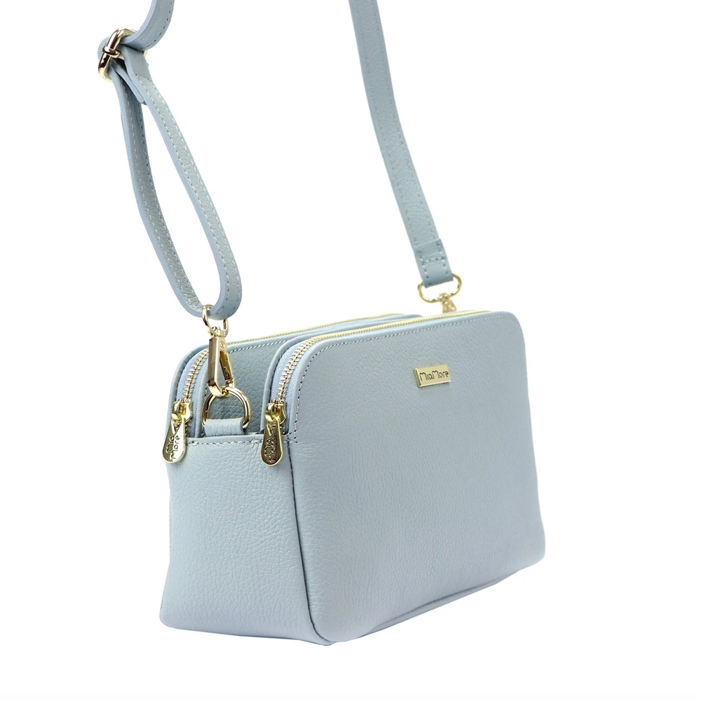 Moteriška odinė crossbody rankinė MiaMore, ruda