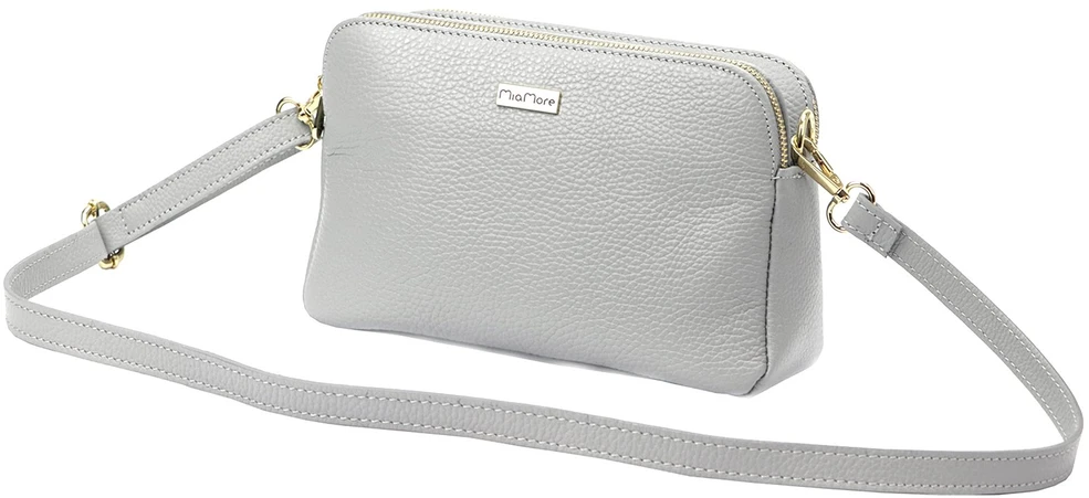 Moteriška odinė crossbody rankinė MiaMore, ruda