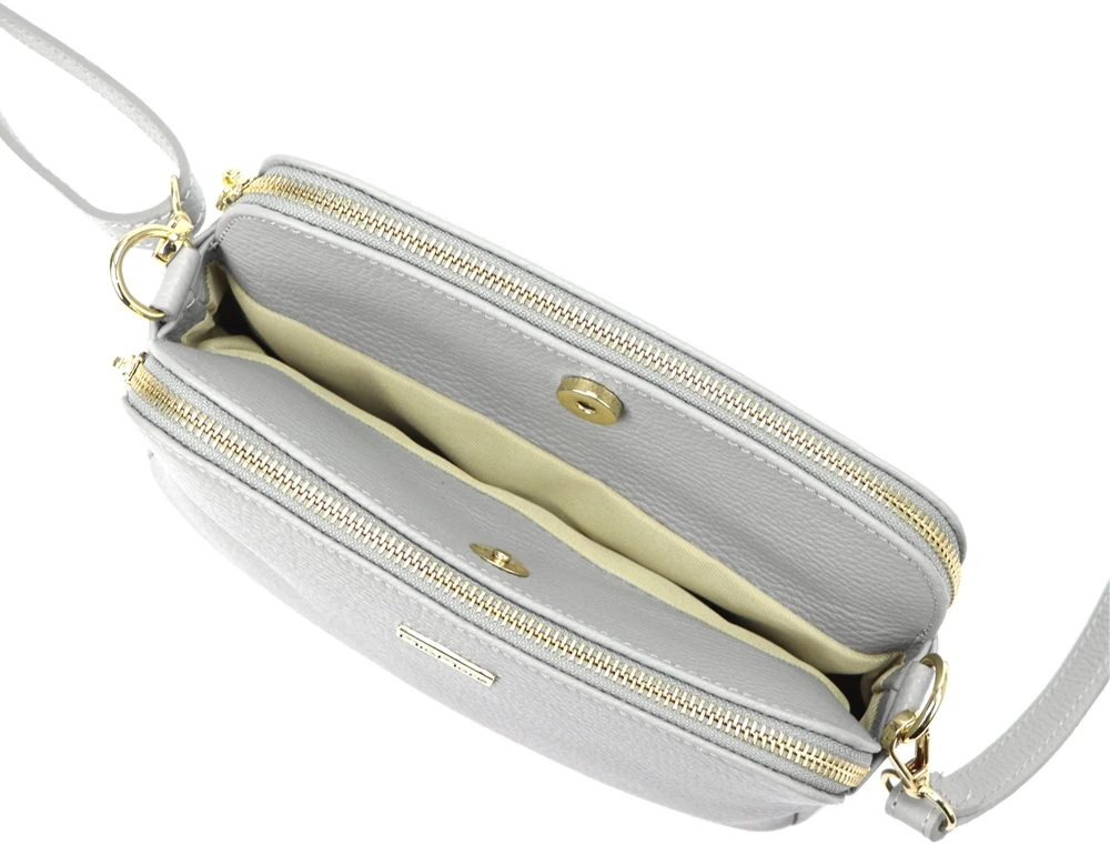 Moteriška odinė crossbody rankinė MiaMore, ruda